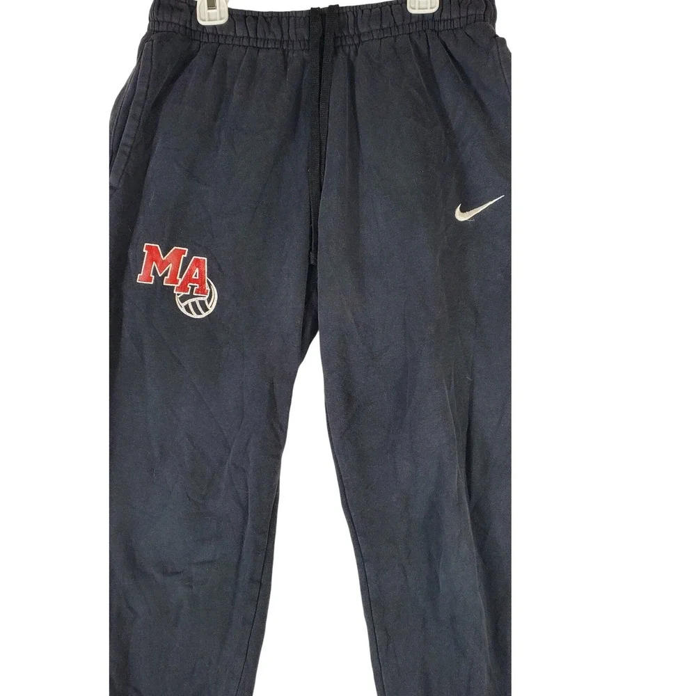 Nike Mens Fleece Sweatpants Navy‎ Blue MA Volleyball Joggers Small Drawstring
